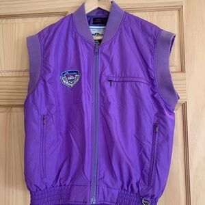 Purple Zip-Up Vest with Logo